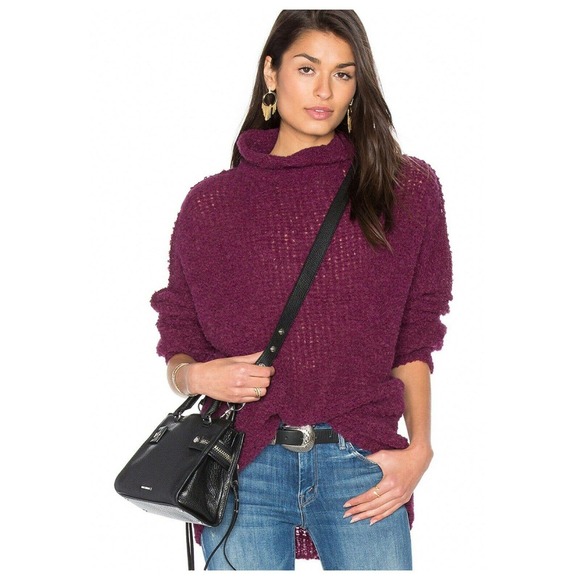 Free People She’s All That Alpaca High Neck Longline Tunic Sweater - Picture 2 of 7